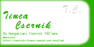 timea csernik business card